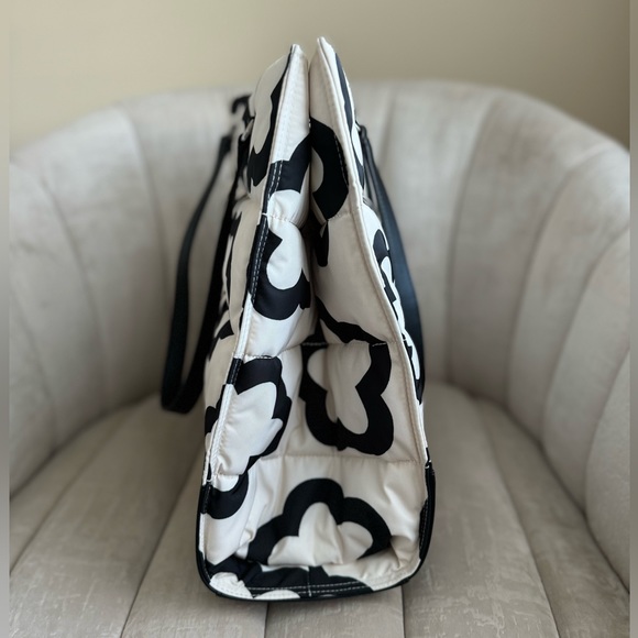 Tory Burch Nylon Flower Printed Ella Large Tote in French Cream - Picture 6 of 13